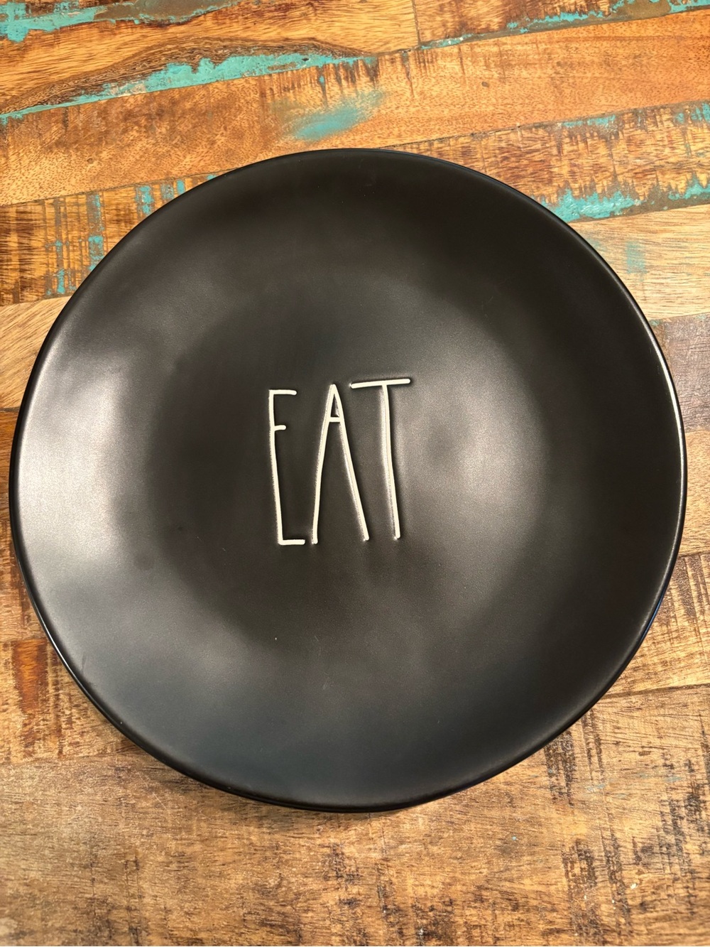 Rae Dunn 11” Dinner Plate Black 8 available $15/EA